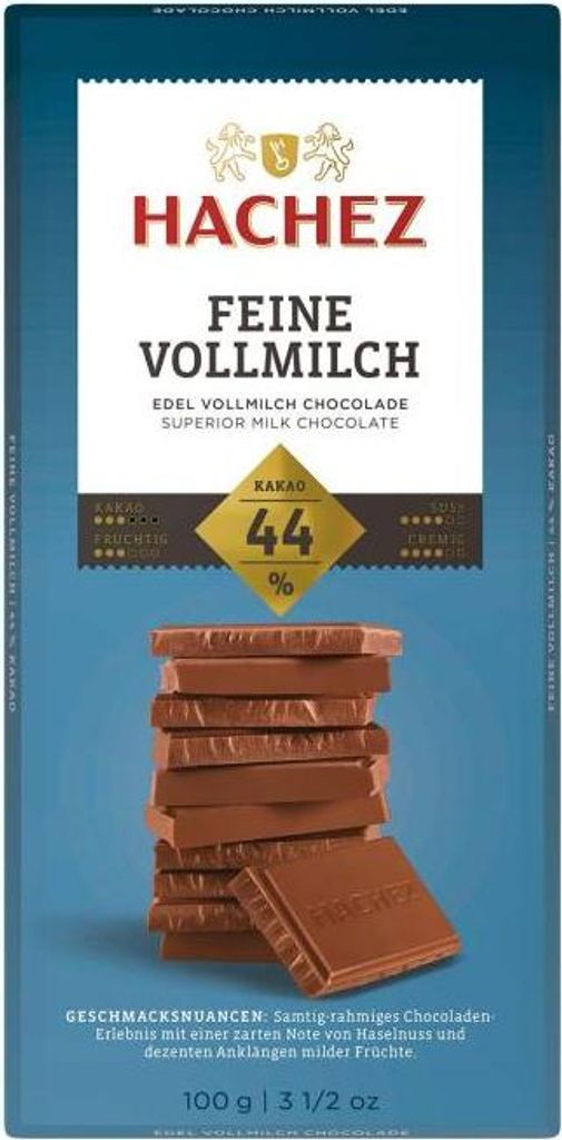Hachez Schokolade Feine Vollmilch mit 44% Kakao Füllung Produktbild 