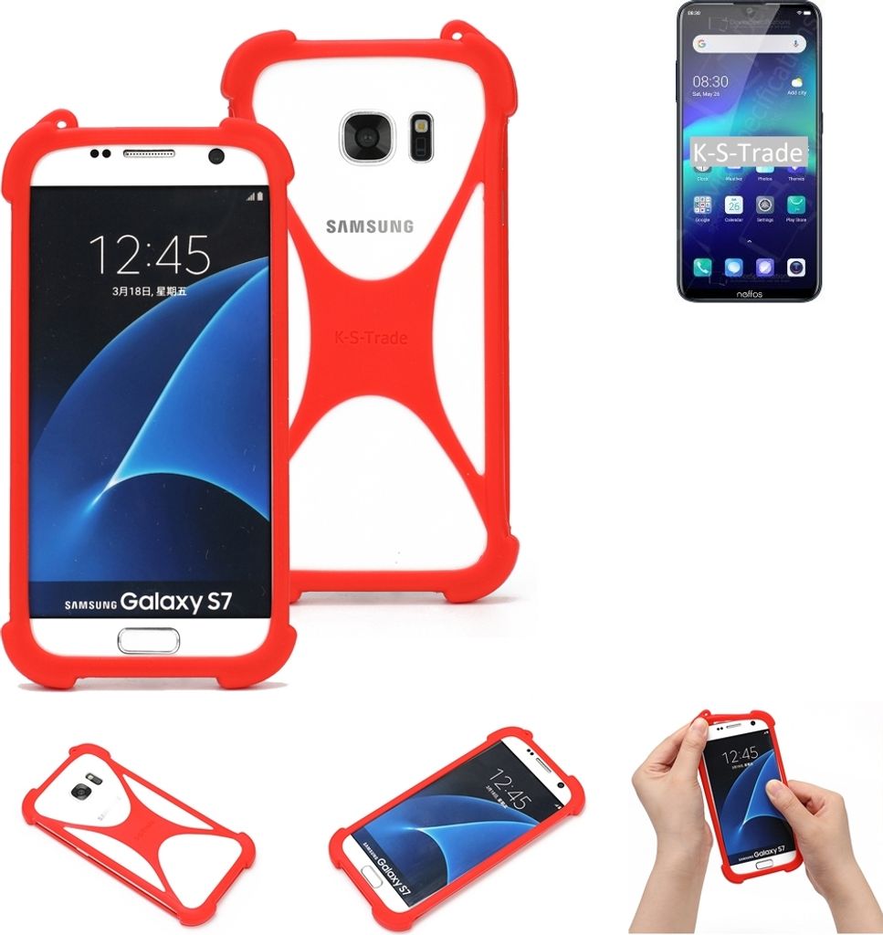 K-S-Trade Handy-Hülle kompatibel mit TP-LINK Neffos C9 Max Schutz-Hülle Bumper Silikon Schutz Hülle Cover Case Silikoncase Silikonbumper TPU