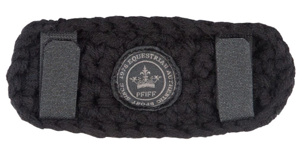 PFIFF Trensen-Unterlage kurz, gehäkelt schwarz One Size