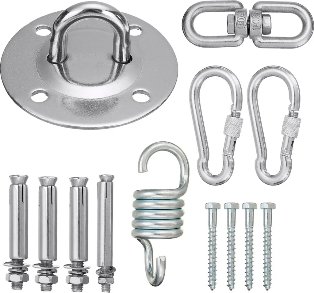 Hardware Kit Sedia Sospesa 13pz - Molla e Ganci Inox Alta Portata