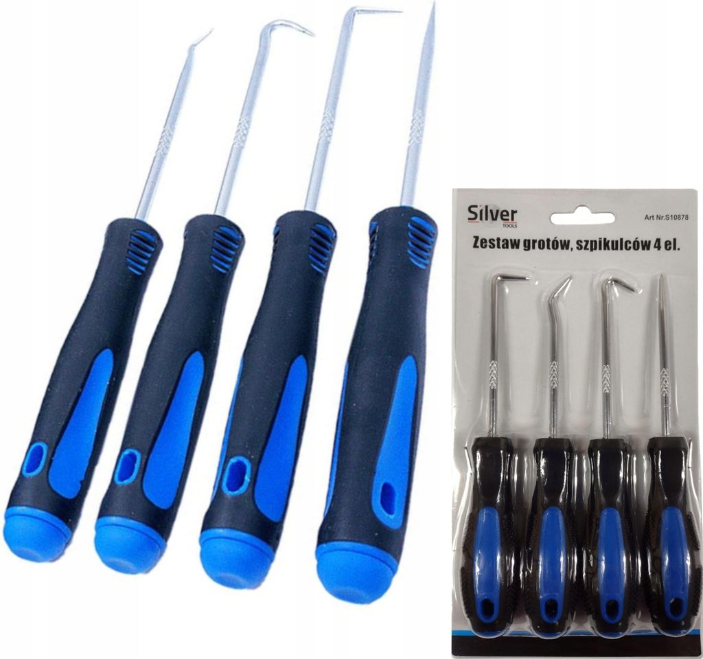 Haken, Spikes, Abstreifer für O-Ringe, Dichtungen, 4er Set, Montage
