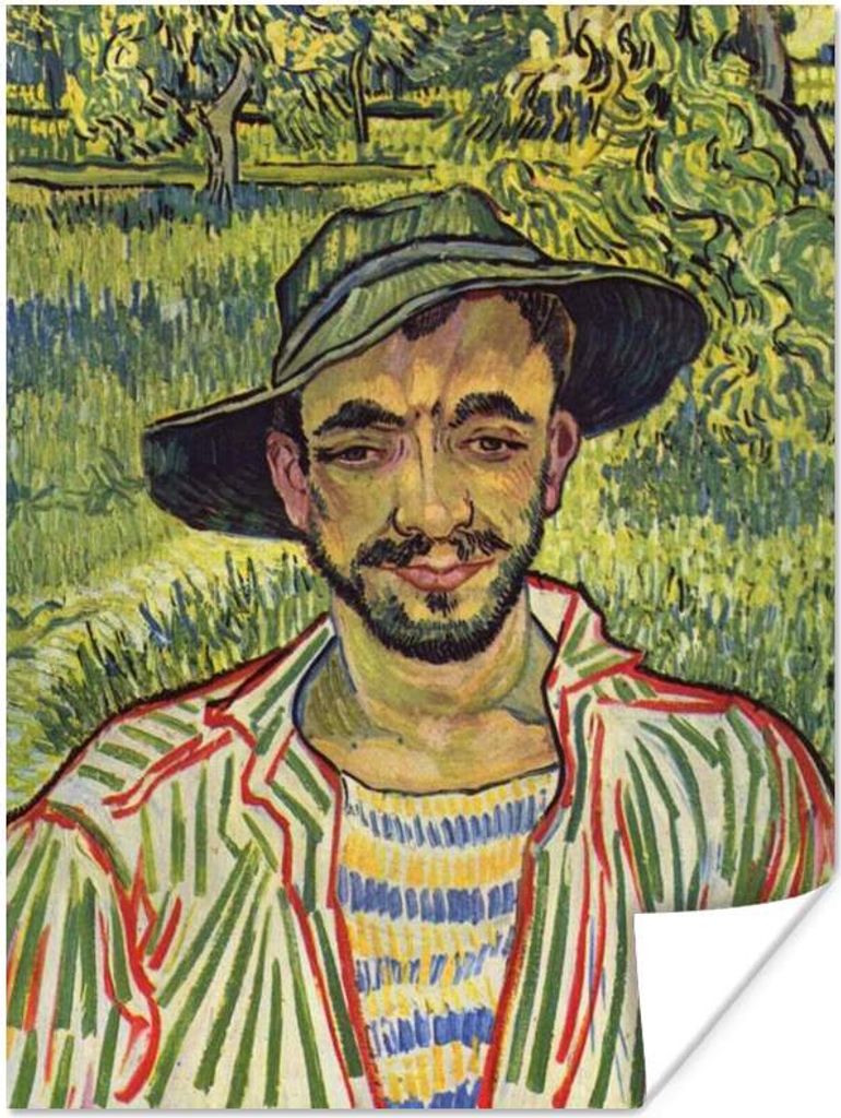 MuchoWow Poster Der Gärtner - Vincent van Gogh 90x120 cm - Wohnzimmer