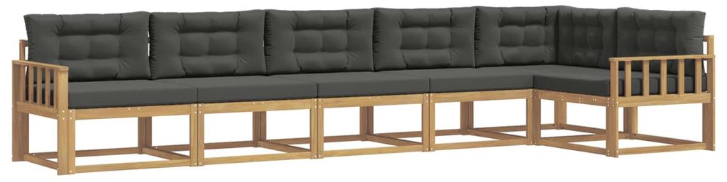 vidaXL Outdoor-Sofagarnitur 4 pcs Weiß und Anthrazit Polyester