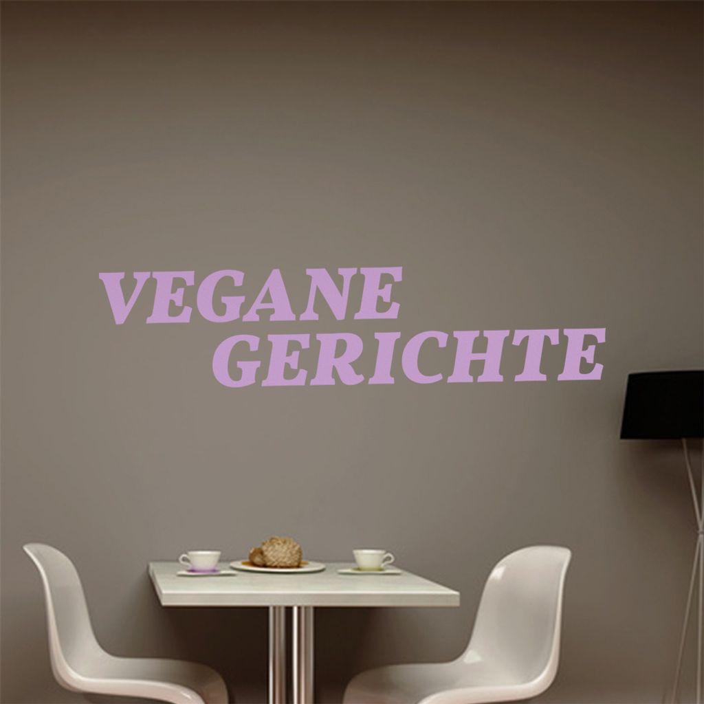 KIWISTAR Vegane Gerichte Veganer Wandtattoo in 6 Größen - Wandaufkleber Wall Sticker - Dekoration, Küche, Wohnzimmer, Schlafzimmer, Badezimmer