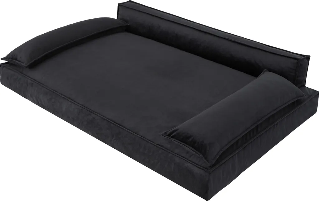 Letto per cani Divano per cani Cuscino per cani Cesto per cani Divano per cani Letto per animali Cesto per cani Divano per cani, facile da pulire, nero, dimensioni L: 78x54 cm