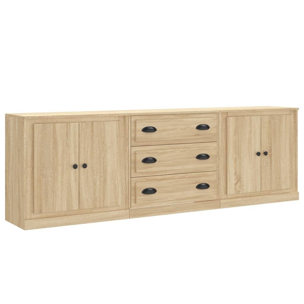 Sideboards 3 Stk. Sonoma-Eiche Holzwerkstoff
