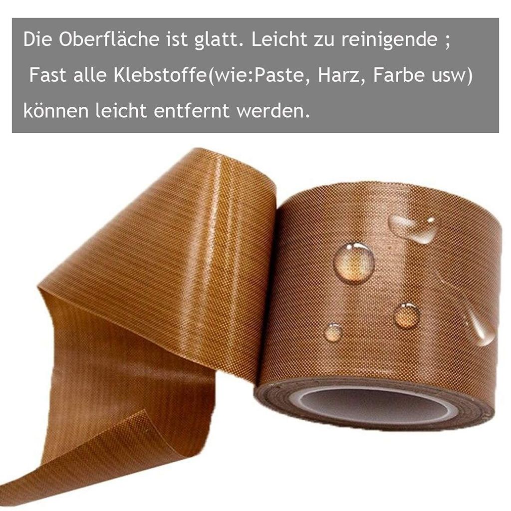 13/25/50/100mm Hochtemperatur Teflonklebeband PTFE-Klebeband Folie Selbstklebend - Foto 3