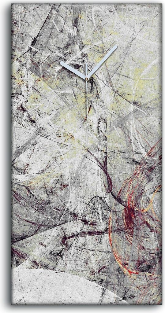 Küche Wohnzimmer Wand Leinwand Uhr 30x60 Abstrakte Malerei weiche Farbtextur - weiße Hände