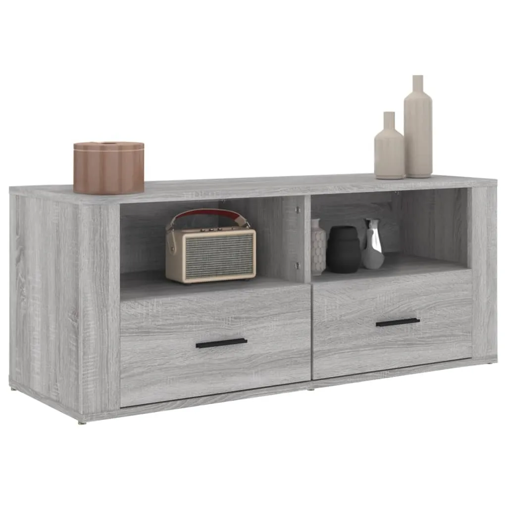 Mobile TV Basso Grigio Sonoma 100x35x40 cm | Offerta E-commerce - 4