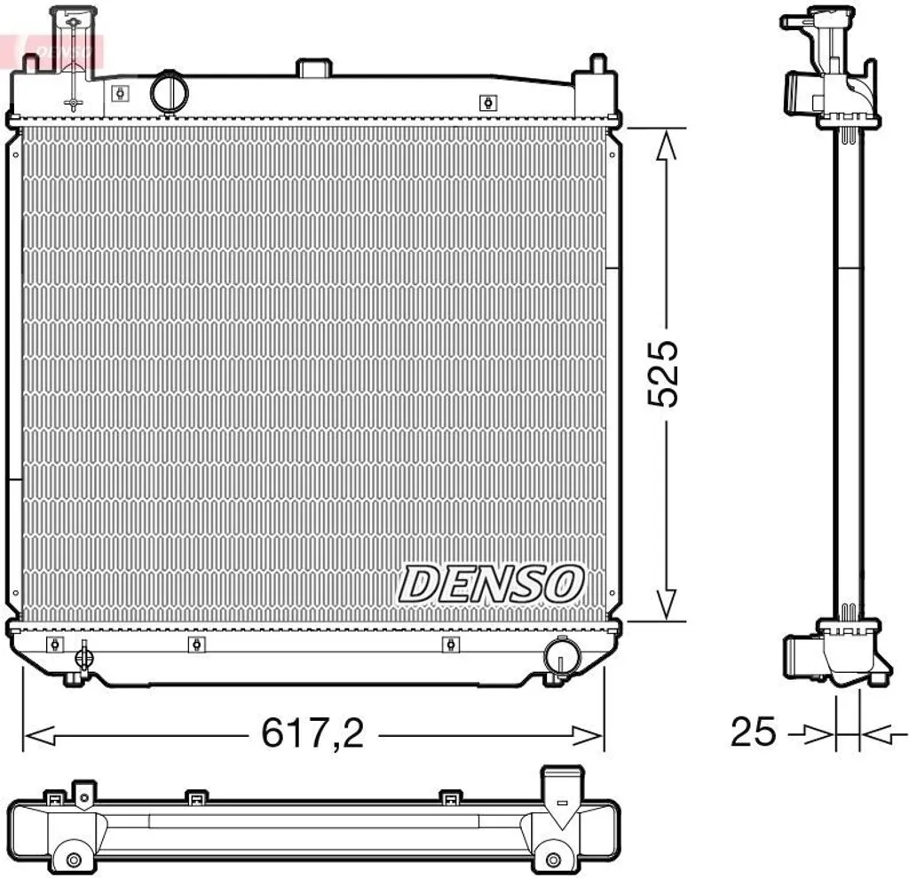 Refroidisseur d'eau radiateur de moteur pour Toyota Hiace IV Bus H1 H2