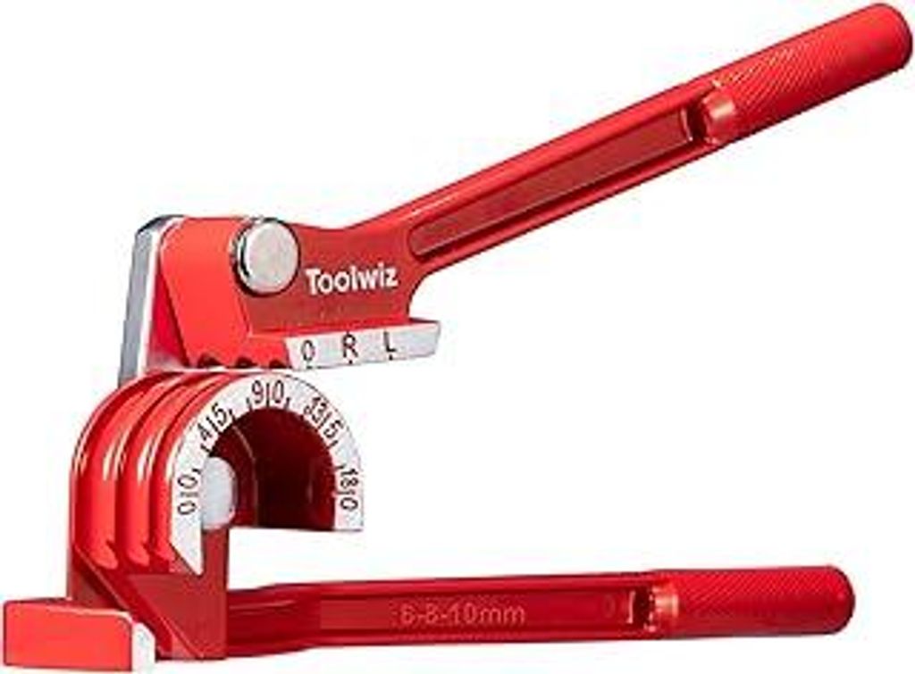 Toolwiz Rohrbiegegerät 3-in-1 Bremsleitung Biegewerkzeug 6-8-10 mm Rohrbieger 0-180 Grad manueller biegezange für Aluminium Messing Kupferrohr D...