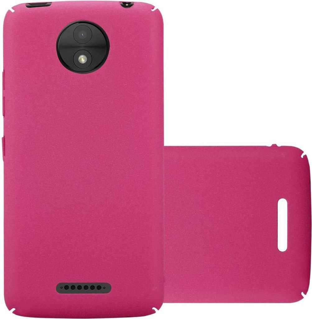 Cadorabo Schutzhülle für Motorola MOTO C PLUS Hülle in Pink Etui Hard Case Handyhülle Cover