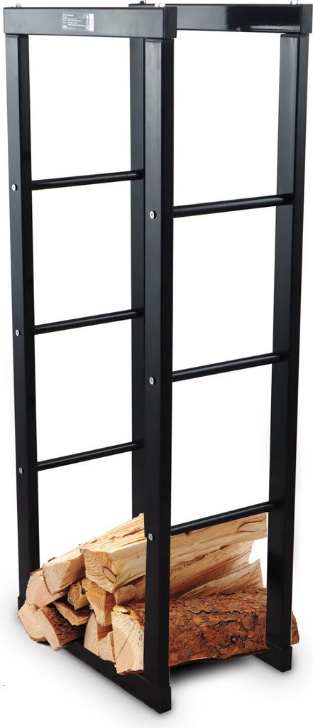 Bituxx Kaminholzständer Holzlager Kaminholzkorb Brennholzhalter Holzablage Kaminholzregal 40 x 100 aus Metall MS-19403
