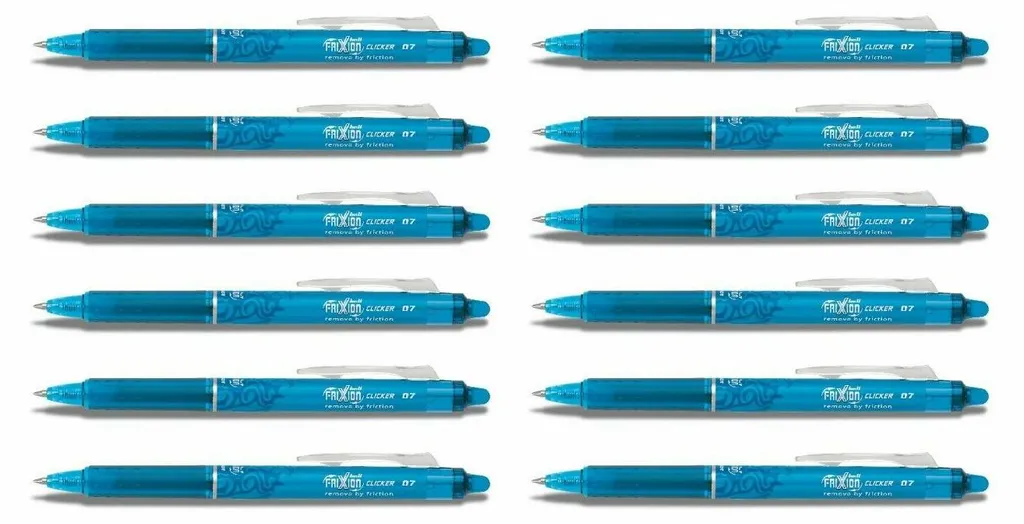 Pilot Frixion Ball Clicker BLRT-FR7 Stylo Roller Effaçable Bleu Moyen