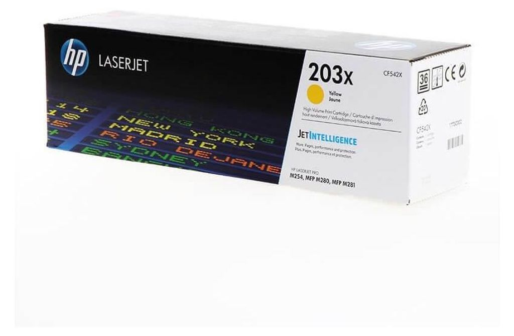 HP Toner CF542X 203X Gelb für maximale Druckleistung