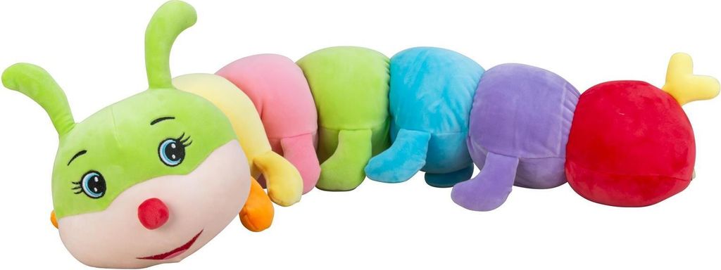 Bunte Kuscheltier Raupe Plüsch 90 cm Elasthan Plüschtier Produktbild 