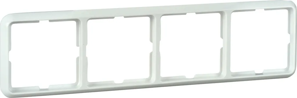 Schneider Electric Cadre RW Quadruple Blanc - Plaque de Finition 4 Postes