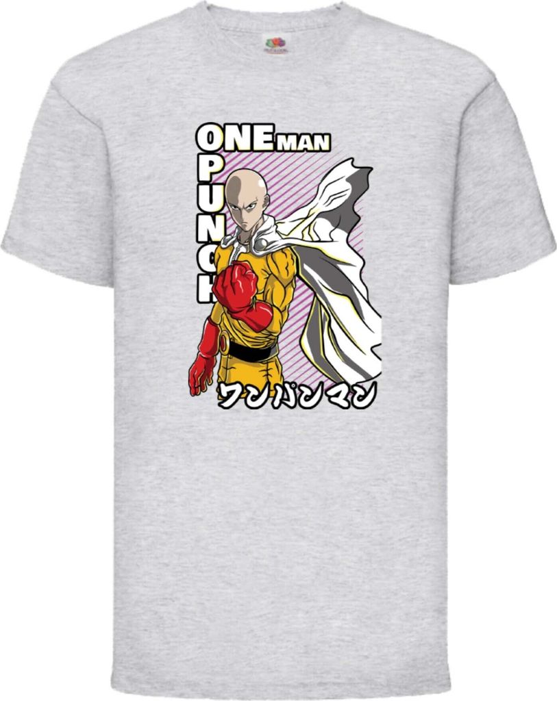 Kinder T-Shirt Japan Animation Manga Anime Comics One manga Punch Anime Man Saitama 01 Var-010 One manga Punch Anime Man Saitama, 7-8 Jahr - 128 / ...