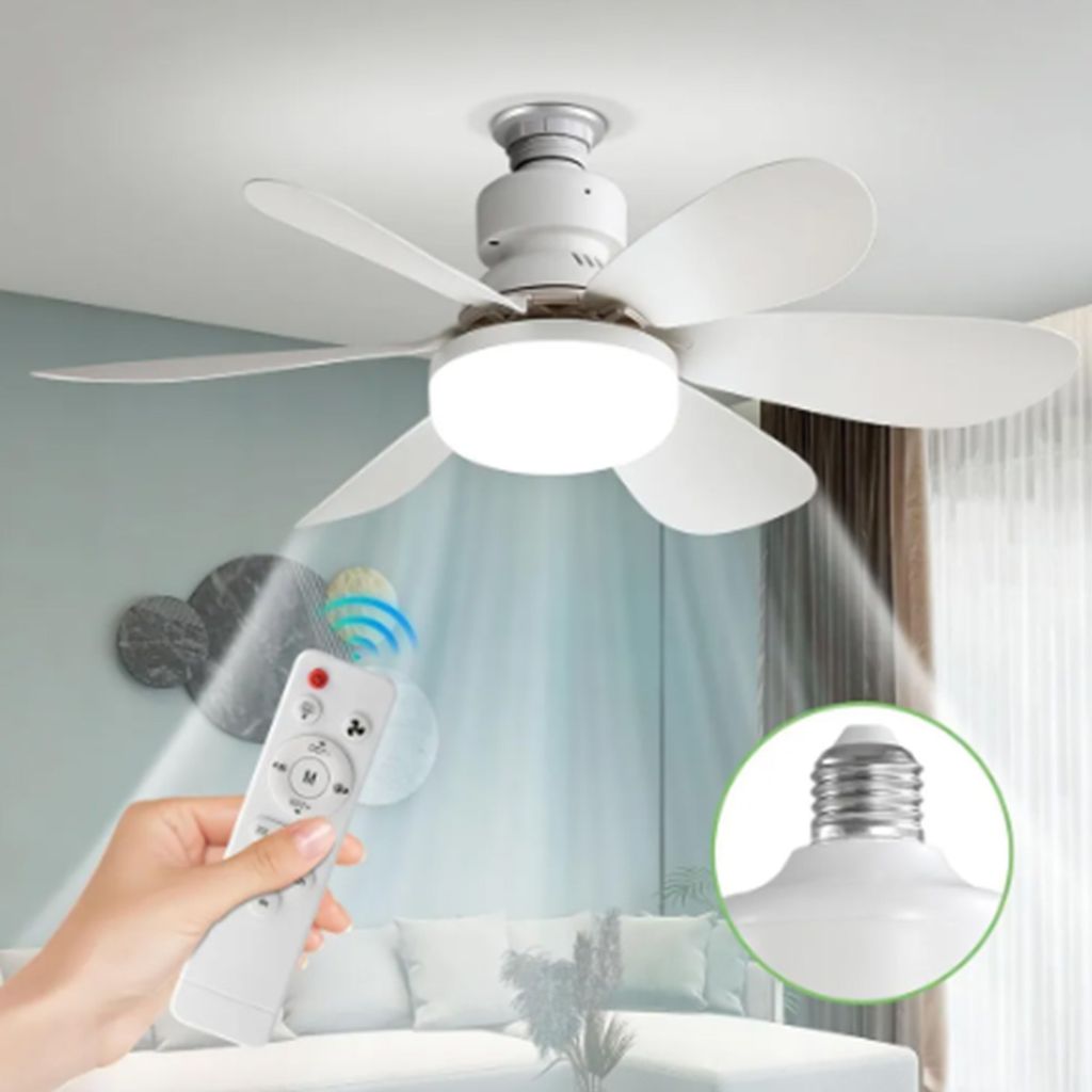 Deckenventilator mit Beleuchtung und Fernbedienung - 40W LED Deckenleuchte mit Ventilator, 3 Geschwindigkeiten, 3 Modi Dimmbar, mit Memory-Funktion