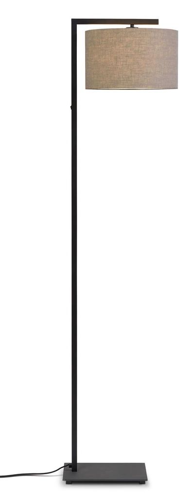 it's about RoMi - Stehleuchte Boston - Schwarz/Taupe - 30x32x160cm für Wohnzimmer, Schlafzimmer
