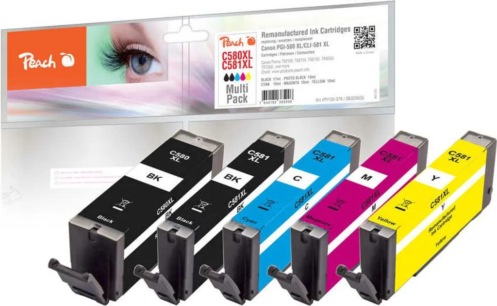 Incredibile Resa! Peach Multi-Pack Canon 580XL 581XL REM FW - Top!
