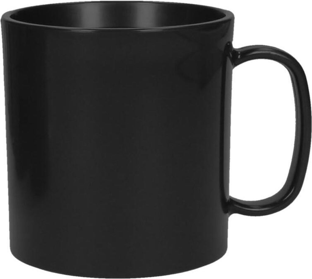 Tasse Mira Schwarz 0,35 Liter mit standfester Form und rundgeformtem Trinkrand