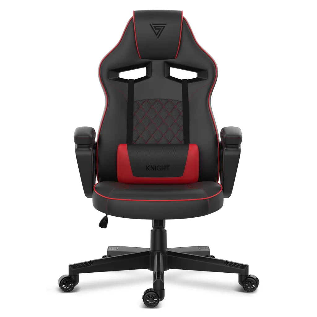 Sedia da Gioco SENSE7 Knight | Ergonomia FlowTech™ Nero-Rosso | 120kg - 1
