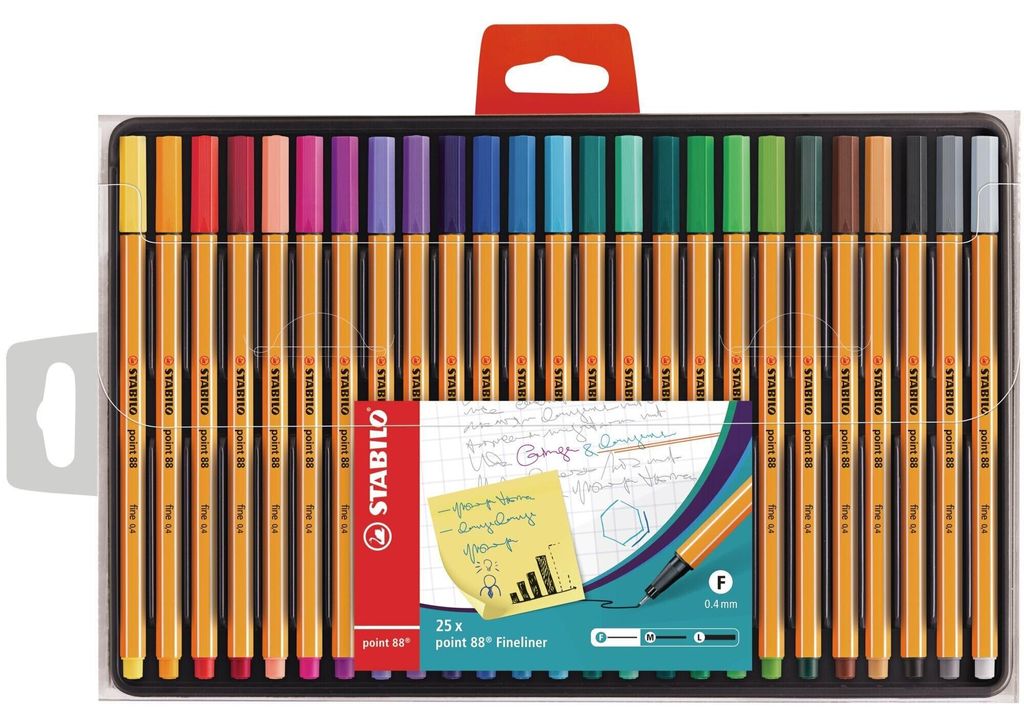 STABILO Fineliner -  point 88 - 25er Pack - 25 verschiedene Produktbild 