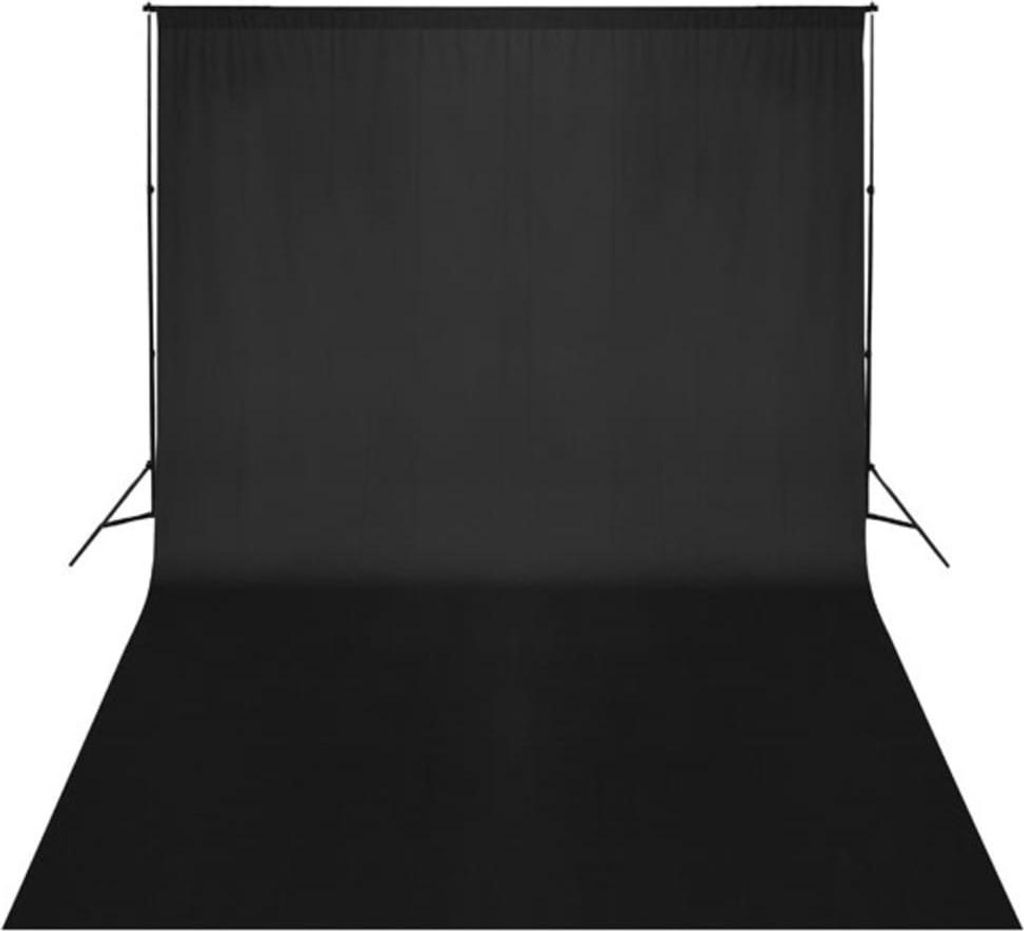 vidaXL Fotohintergrund ohne Ständer Baumwolle Schwarz Produktbild 