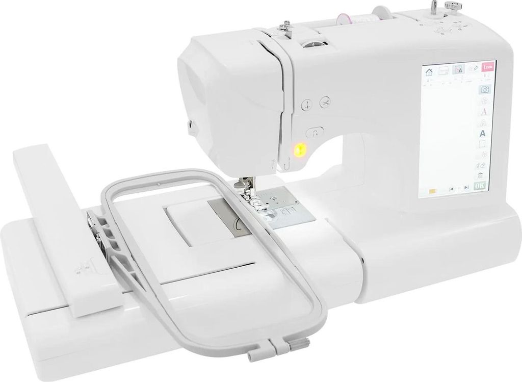 Nähmaschine - Mini - Kettenstich - 0–650 U/min - Stichlänge 0–4 mm - Nadelverstellung 0–7 mm - Rückwärtsnähen - Doppelnadel/Doppelfaden ...