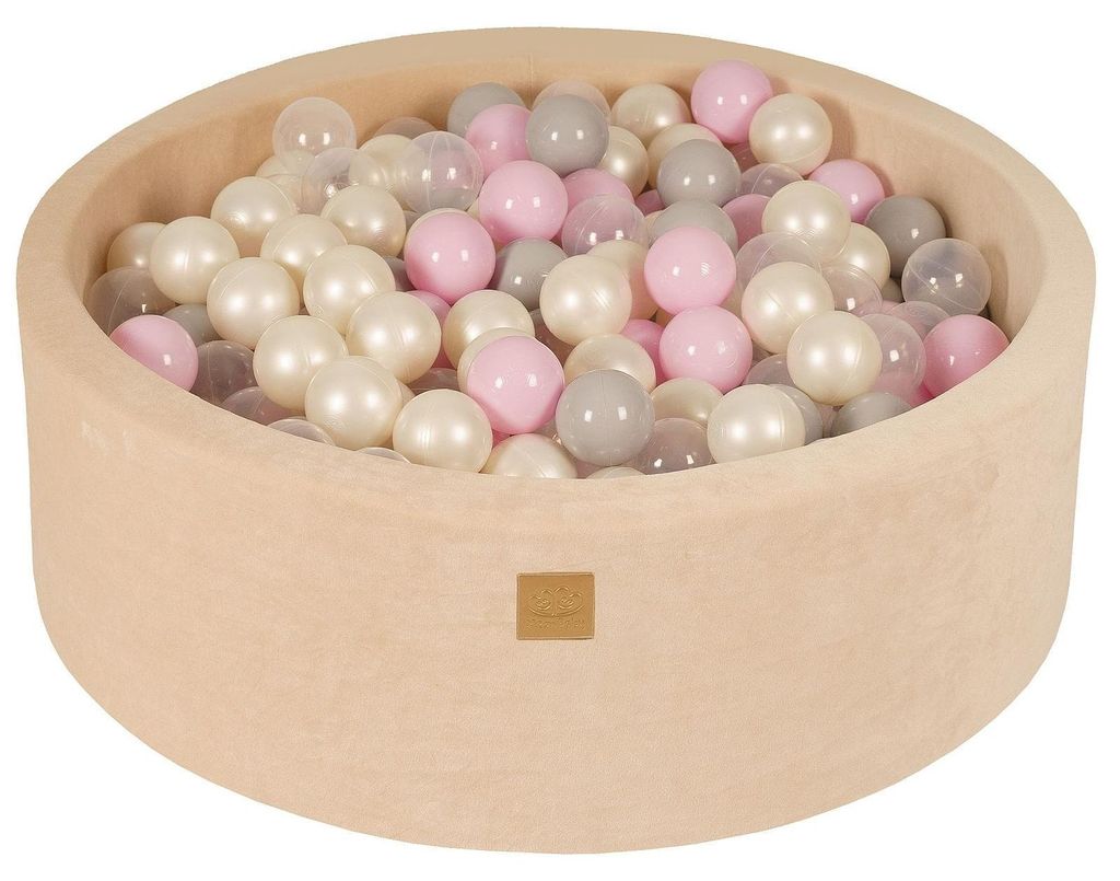 Kôš na gule VELVET Ecru - 90x30 vrátane 200 guľôčok - Obrázok produktu 