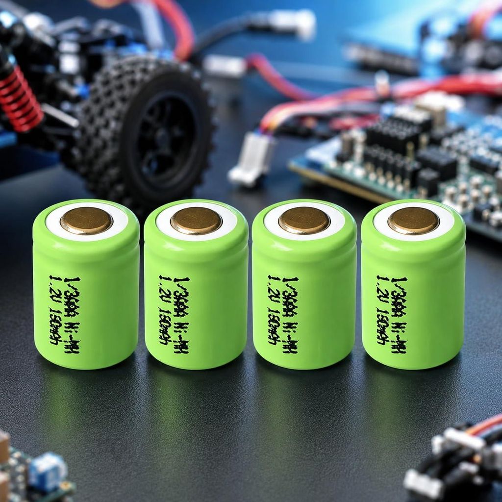 4x LogiCell Akku NiMH 1/3AAA 1,2V 150mAh für RC Modellbau, Produktbild 