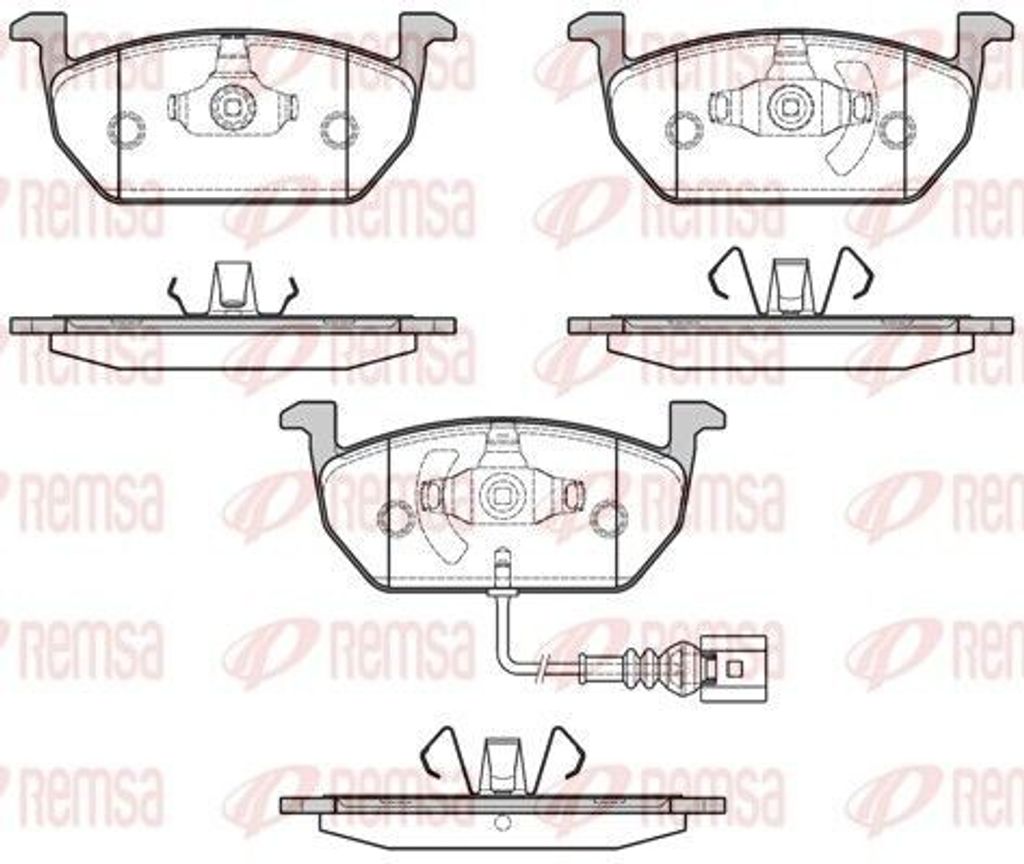 REMSA Bremsbeläge Satz Vorne Bremsklötze für VW Golf VII Schrägheck (5G1, BQ1, BE1, BE2) 1601.01
