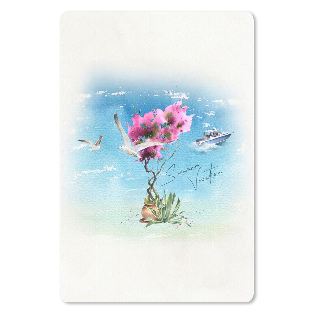 MuchoWow Mauspad Mousepad Blume - Boot - Aquarell 40x60 cm - Mousepads - Maus Mat - Pad - Mausunterlage - Schreibtisch Accesoire