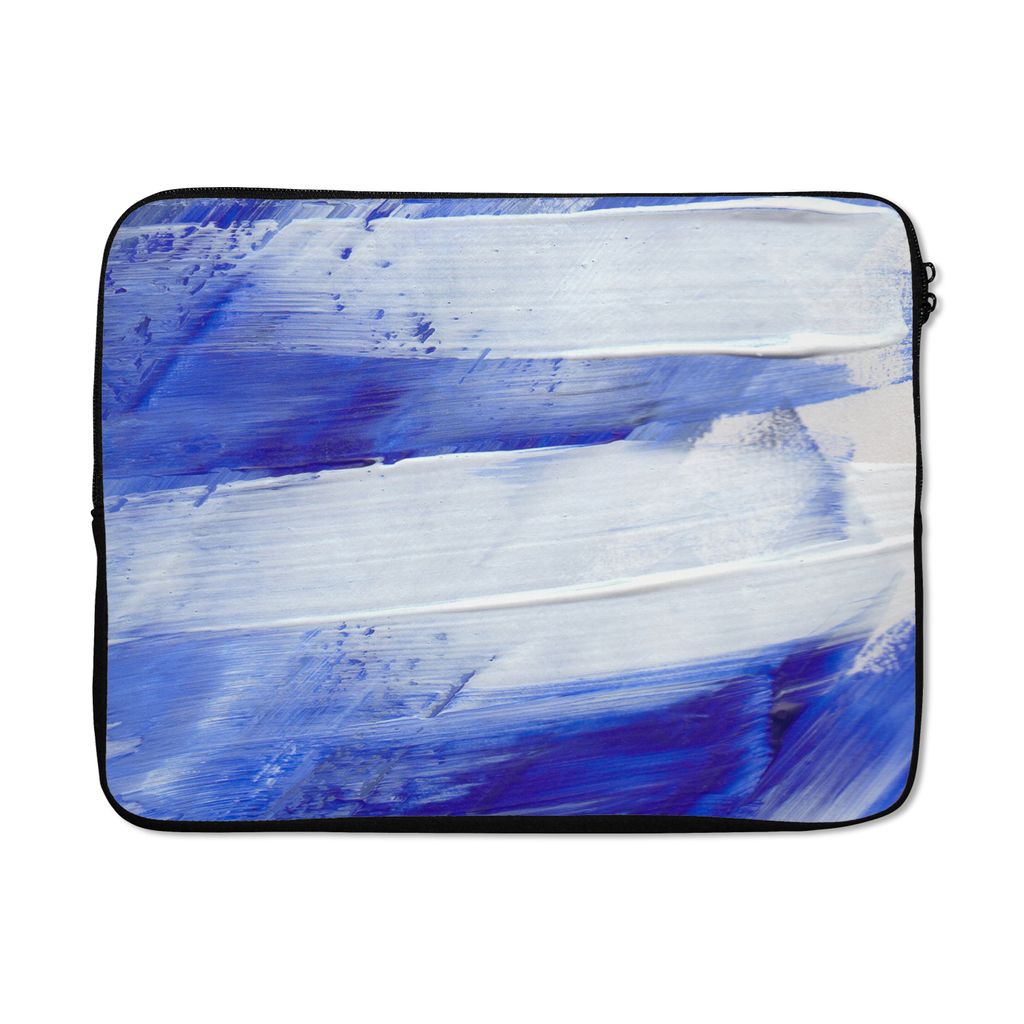 MuchoWow Laptop Hülle 15 Zoll Farbe - Design - Blau Laptoptasche - Laptoptasche - Sleeve - Rundum-Schutz