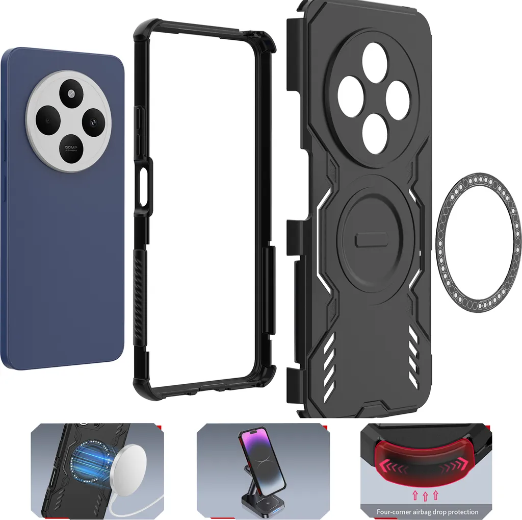 GaoBao Custodia Magnetica Per Xiaomi Redmi 14C 4G, Blu, Compatibile Magsafe