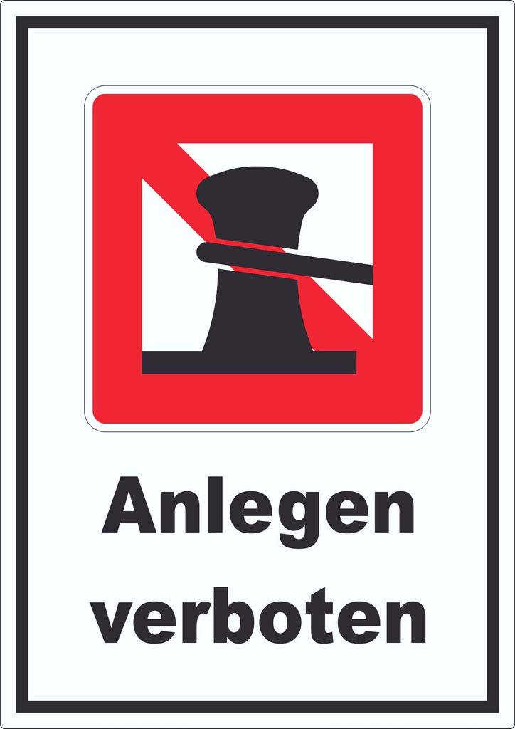 Anlegen verboten Aufkleber A1 (594x841mm)