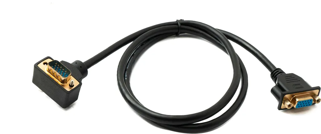 Cavo VGA Sub15 HD SYSTEM-S 100cm Maschio-Femmina Angolato Basso Shop