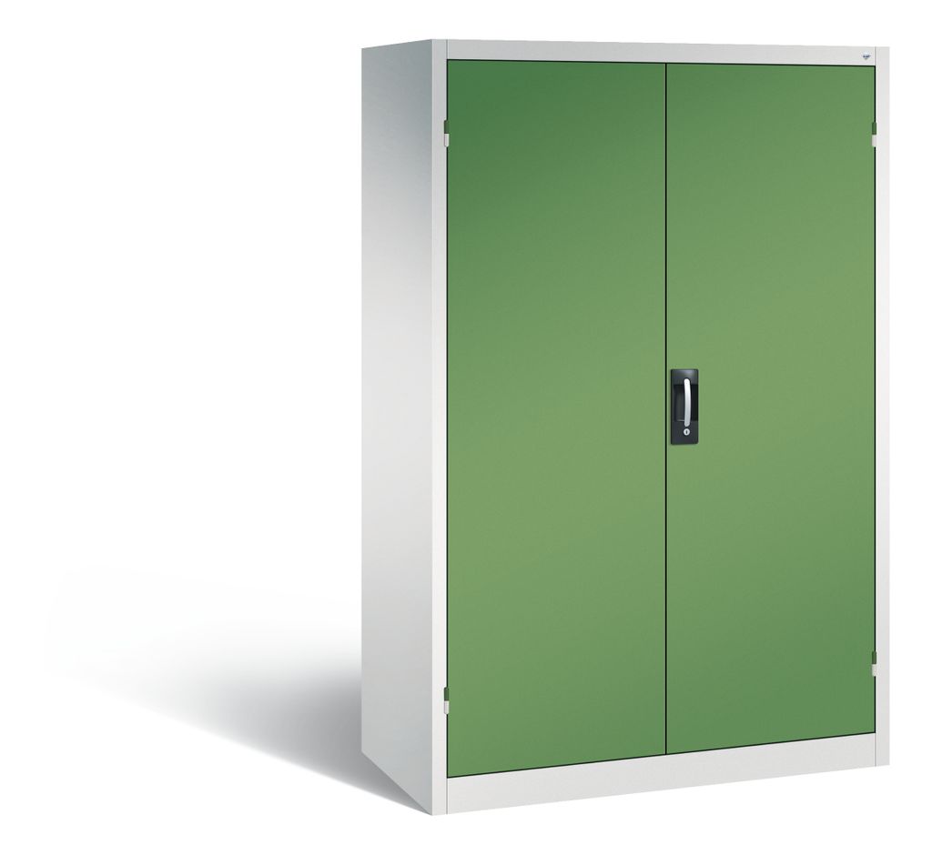 CP Stahlschrank 8932-052 S10295 lichtgrau, rededagrün 120,0 x 60,0 x 195,0 cm, aufgebaut