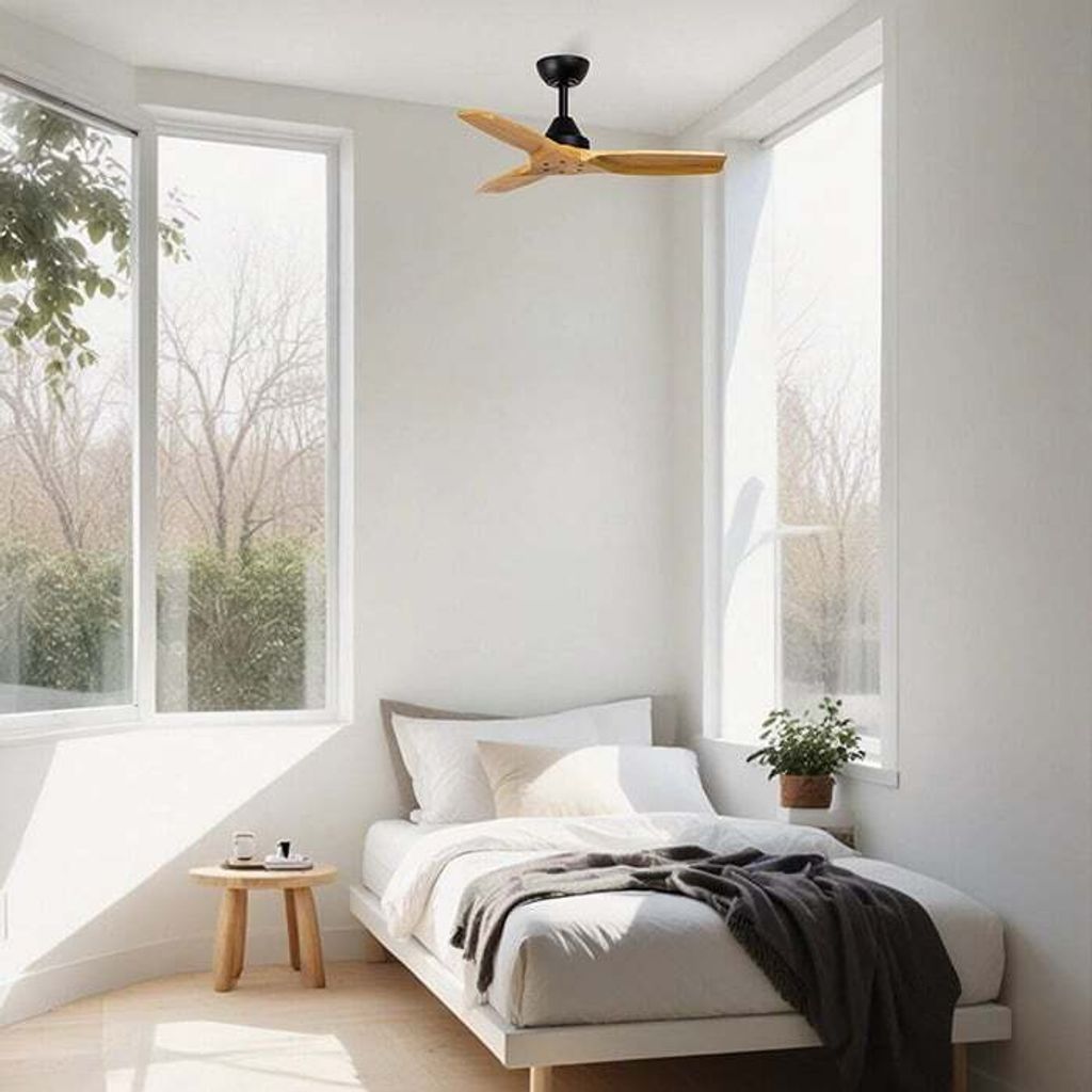 MORELOS MINI Deckenventilator ohne Licht schwarz Ø91