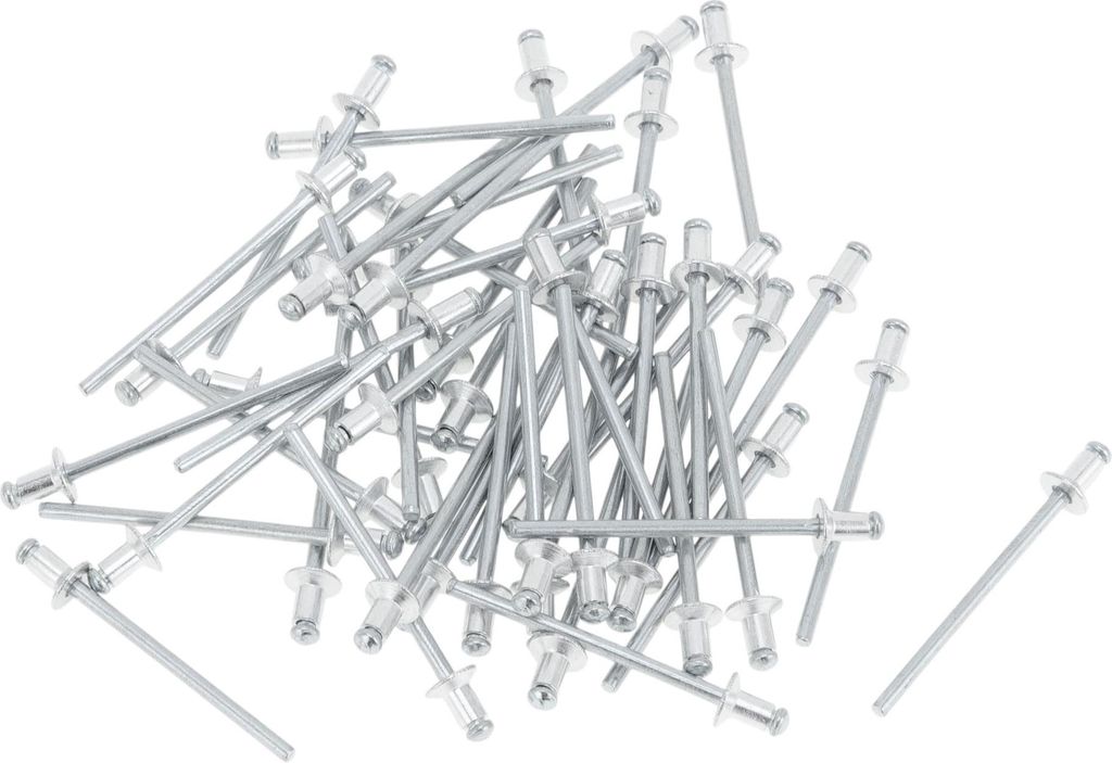 Offene Enden Großkopf Blindnieten 3mm Griffdurchmesser 4mm Grifflänge 6mm Flanschdurchmesser Aluminiumlegierung Eisen Silberton