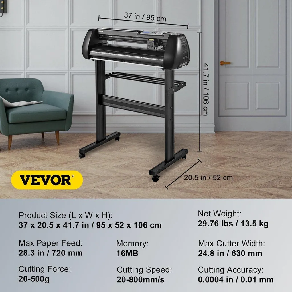 Traceur de découpe vinyle grand format 28 pouces haute précision mobile - 7