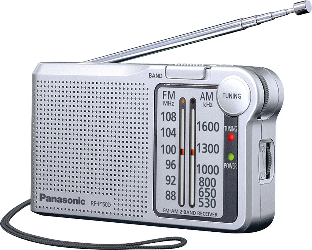 Radio de Poche Panasonic RF-P150DEG-S avec Tuner Numérique et Voyant LED