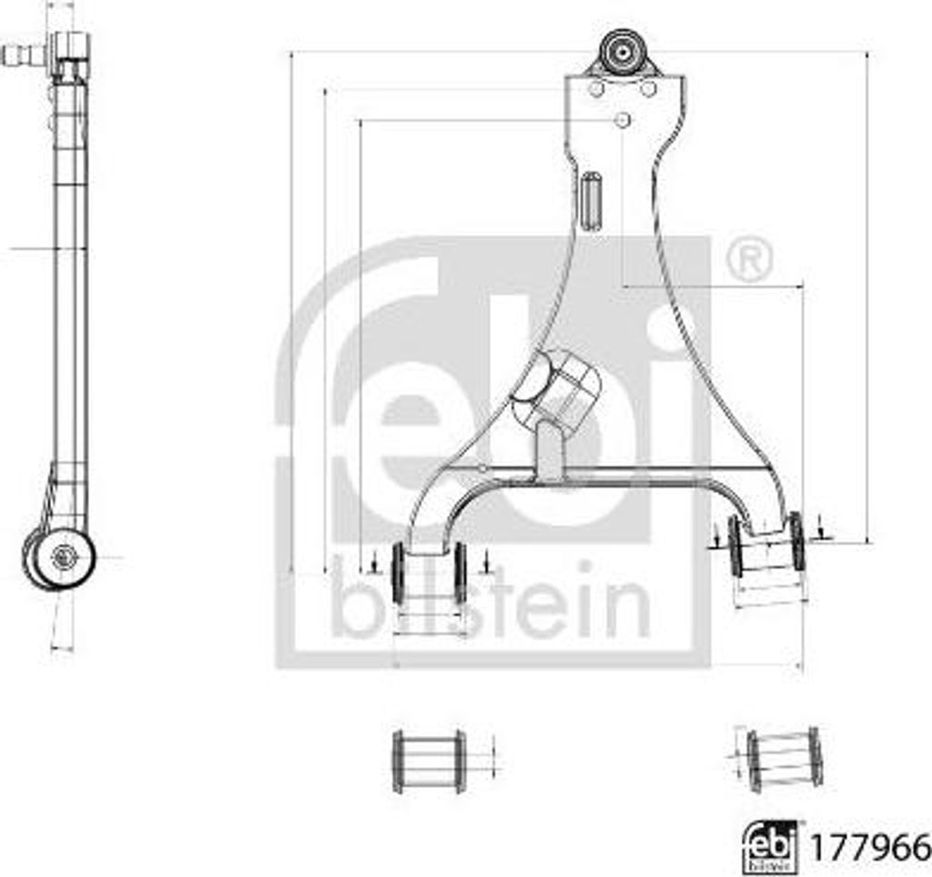 FEBI BILSTEIN 177966 Querlenker, Radaufhängung OE 51520TA0A03 kompatibel mit Accord