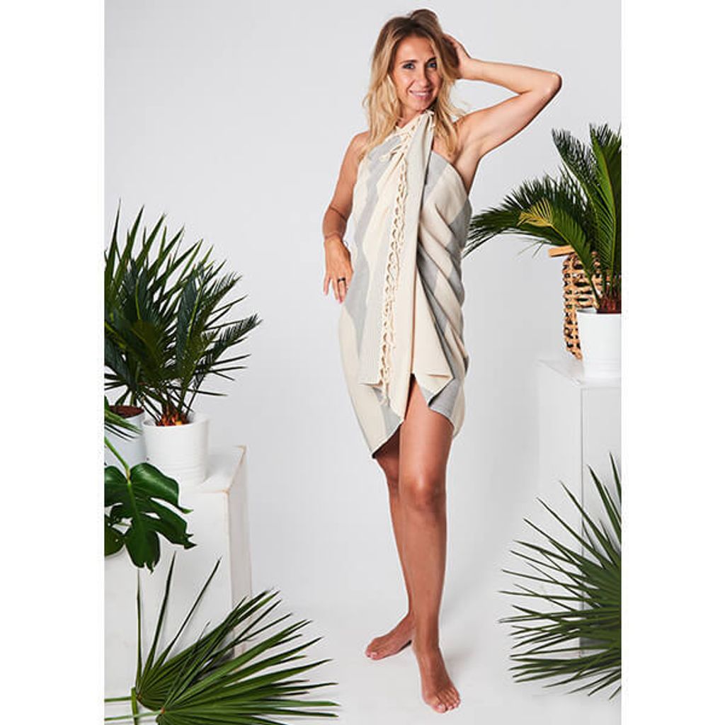 Ręcznik hammam CRUISE 100% naturalna bawełna YEYE Beż-jasno Zdjęcie produktu 