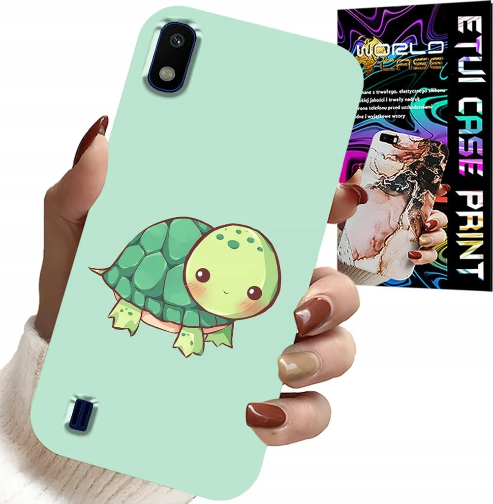 Custodia Per Samsung A10 - Simpatici Disegni Di Tartarughe Per Bambini + Vetro