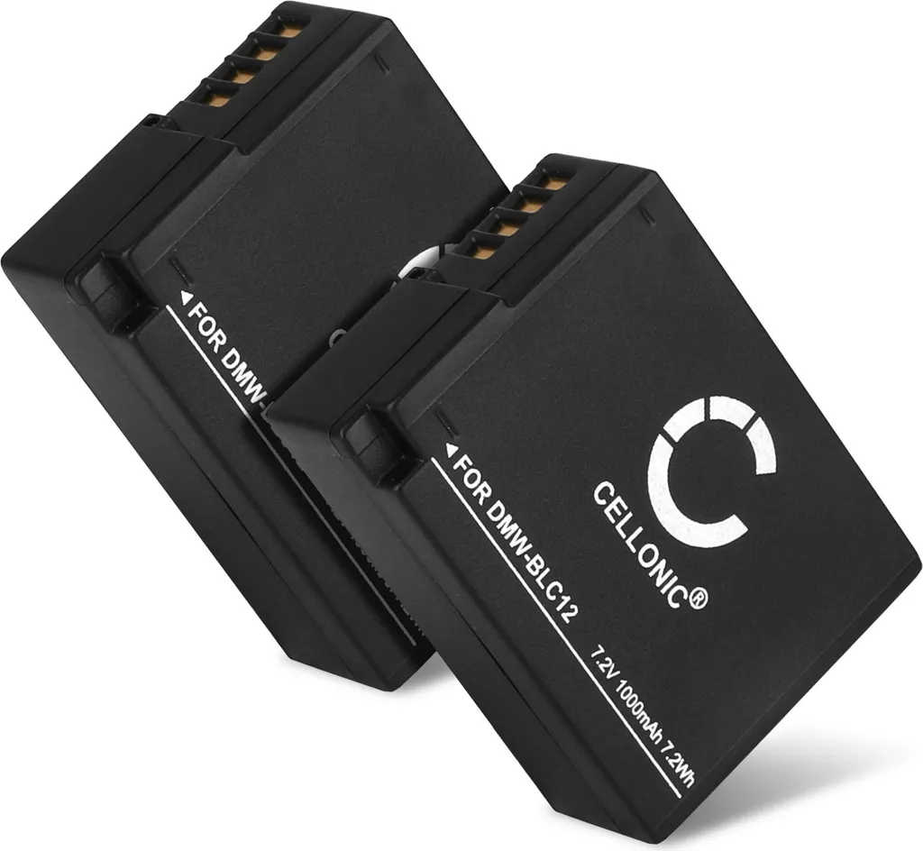 CELLONIC, Batteria per Fotocamera, compatibile con Panasonic Lumix DMC-G80, DMC-G81, DMC-G6, DMC-G5 (7.4V, 1000mAh) 2 Pezzi