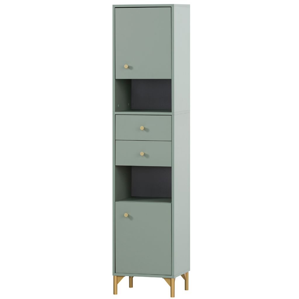 Hochschrank Badmöbel ANGERS-80 in mint, B/H/T: ca. 40,3/181,6/33,1 cm