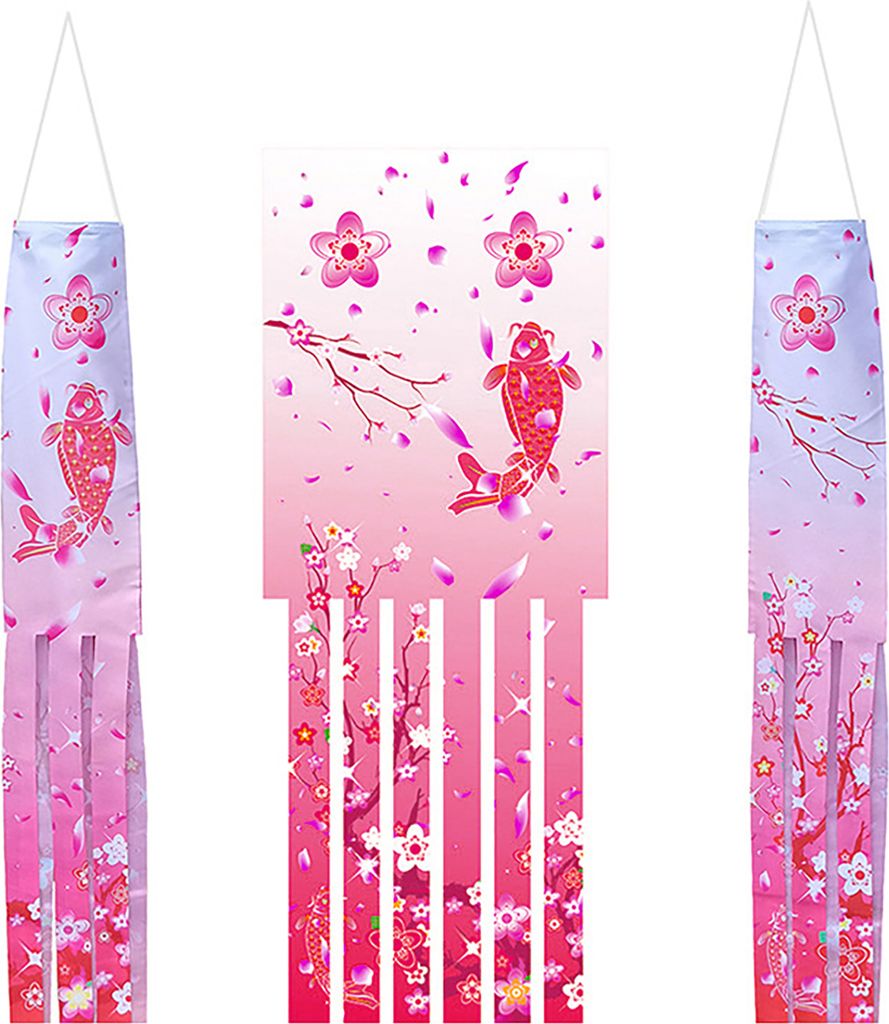 Hanging Ornament exquisit Muster tragen resistente Stoff Fisch Windsock Banner Hängende Flagge Streamer Party Vorräte-G ,Größen:25cm
