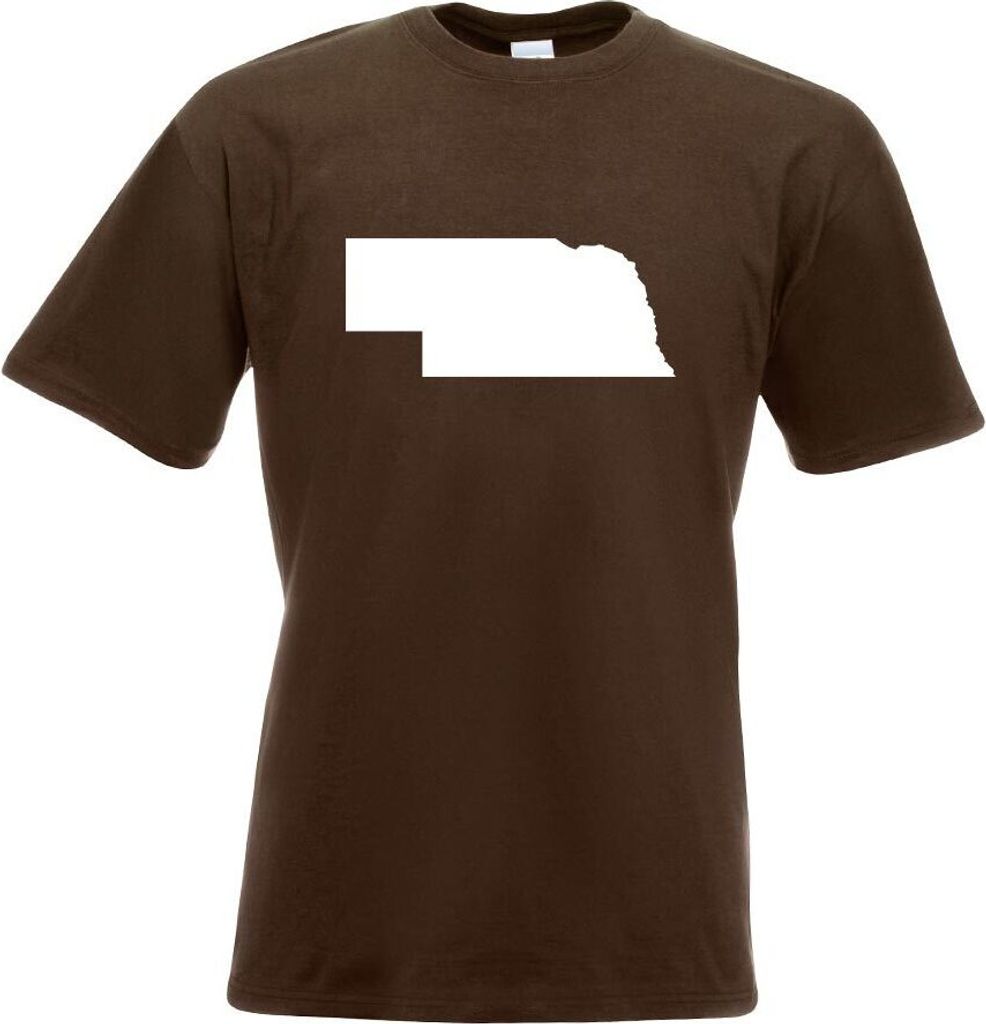 Kiwistar - T-Shirt - Chocolate - USA - Bundesstaat - Nebraska Herren Funshirt Bedruckt Design Sprüche Spruch Motive - mit Motiv Bedruckt - Funshir...